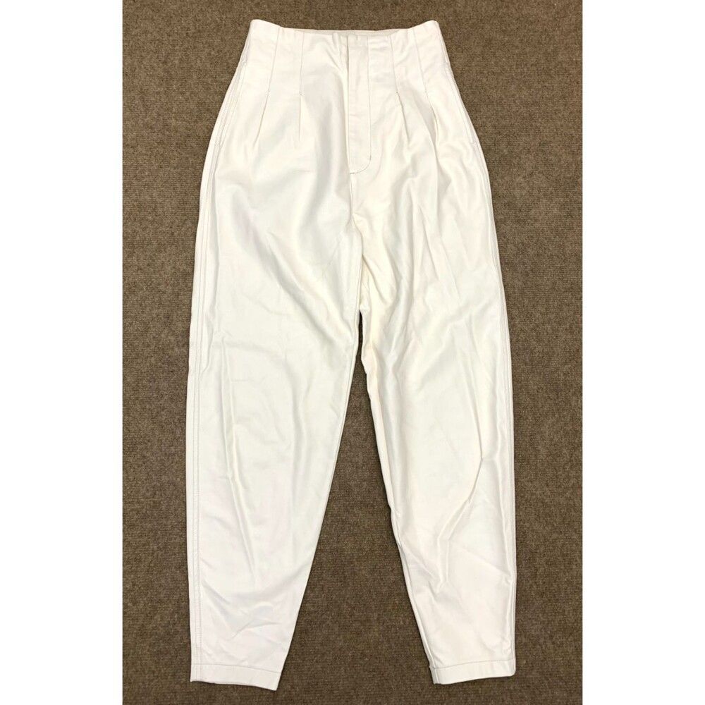 Free People Pants Womens 0 Cecily Faux Leather Barrel Pleated High Waist Vegan